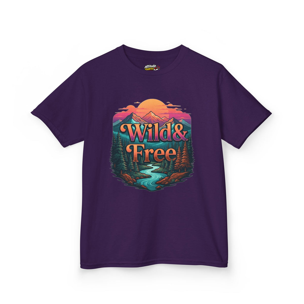 Color: Purple | Wild & Free Kids Tee