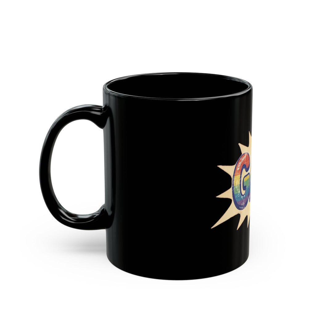 "Jesus is Gay For Me" Black Ceramic Mug — Graphic