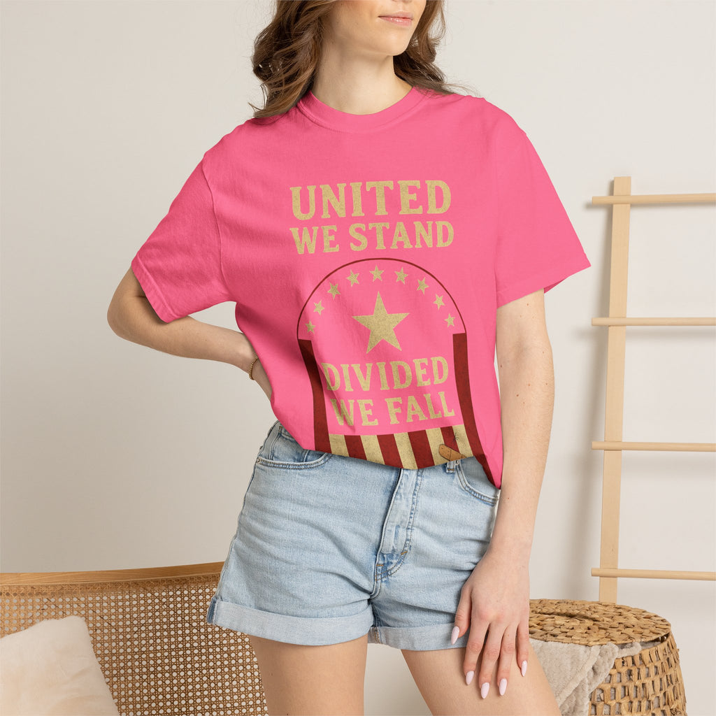 "Divided We Fall" Unisex Garment-Dyed T-shirt