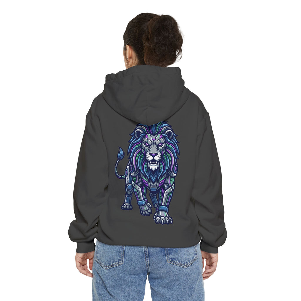 "Cyber Lion" Garment-Dyed Hoodie