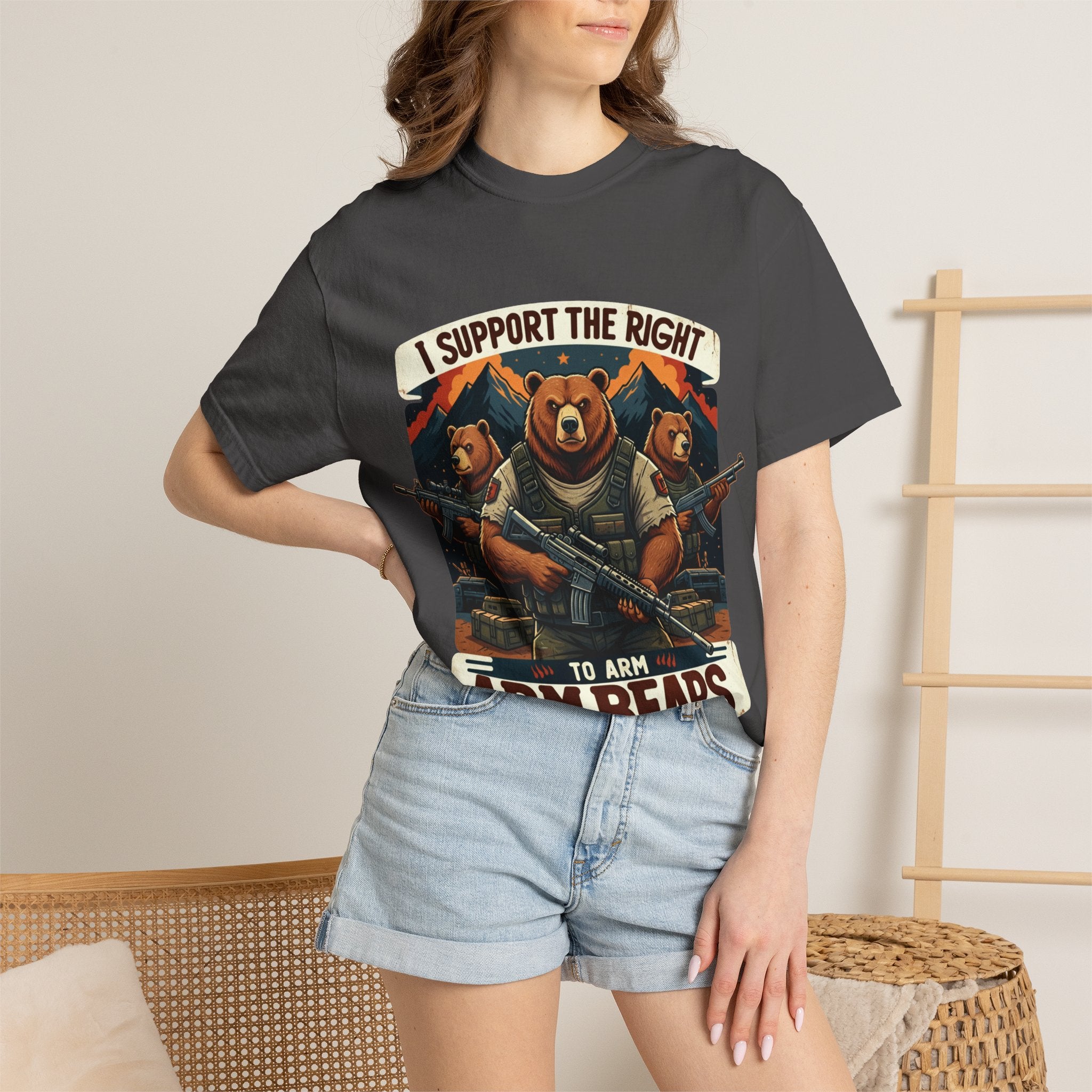"The Right to Arm Bears (Mountain Division)" Unisex Garment-Dyed T-shirt