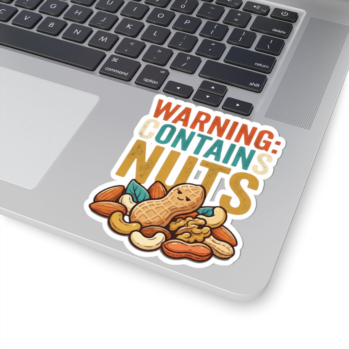 "Warning Contains Nuts" Sticker — Main