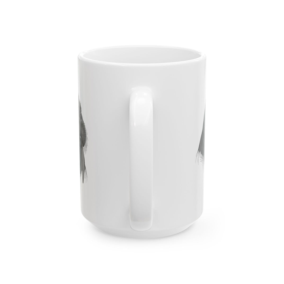 "Pencil Sketch Art Walrus" White Ceramic Mug — Graphic