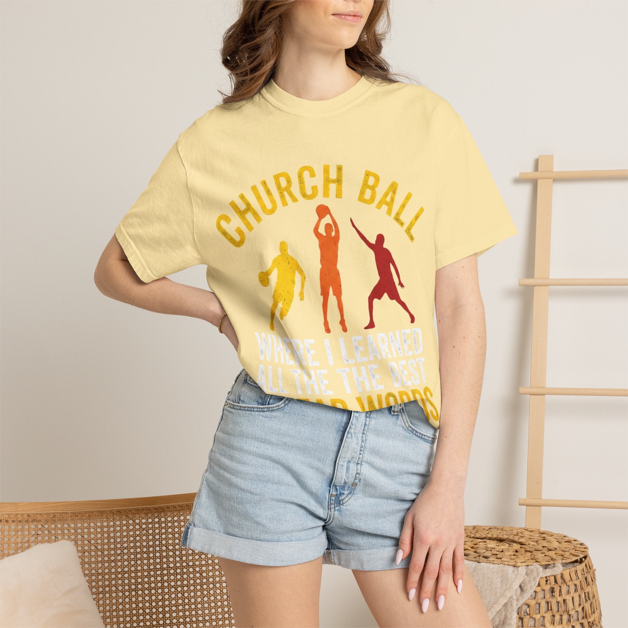 "Church Ball Swear Words" Unisex Garment-Dyed T-shirt