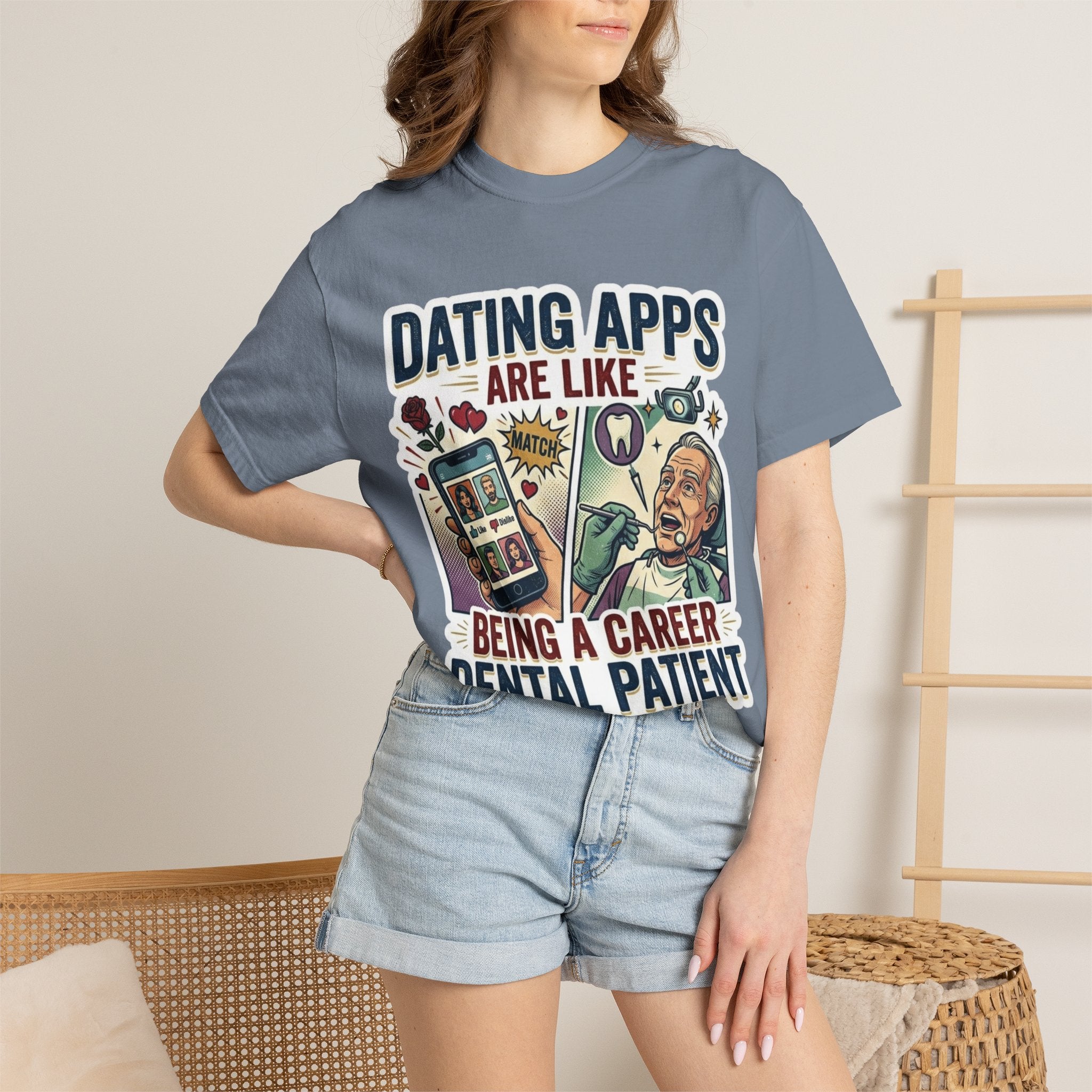 "Dating Apps" Unisex Garment-Dyed Tee