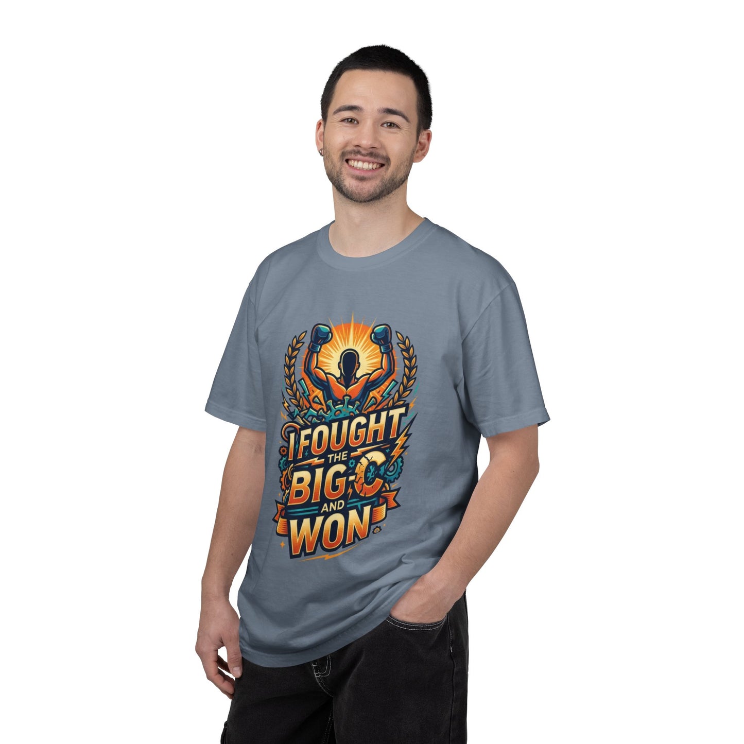 "I Fought The Big C and Won" Unisex Garment-Dyed Tee