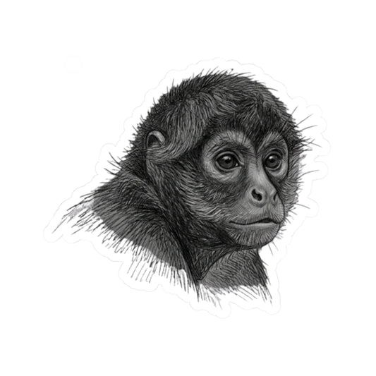 "Pencil Sketch Art Spider Monkey" Sticker