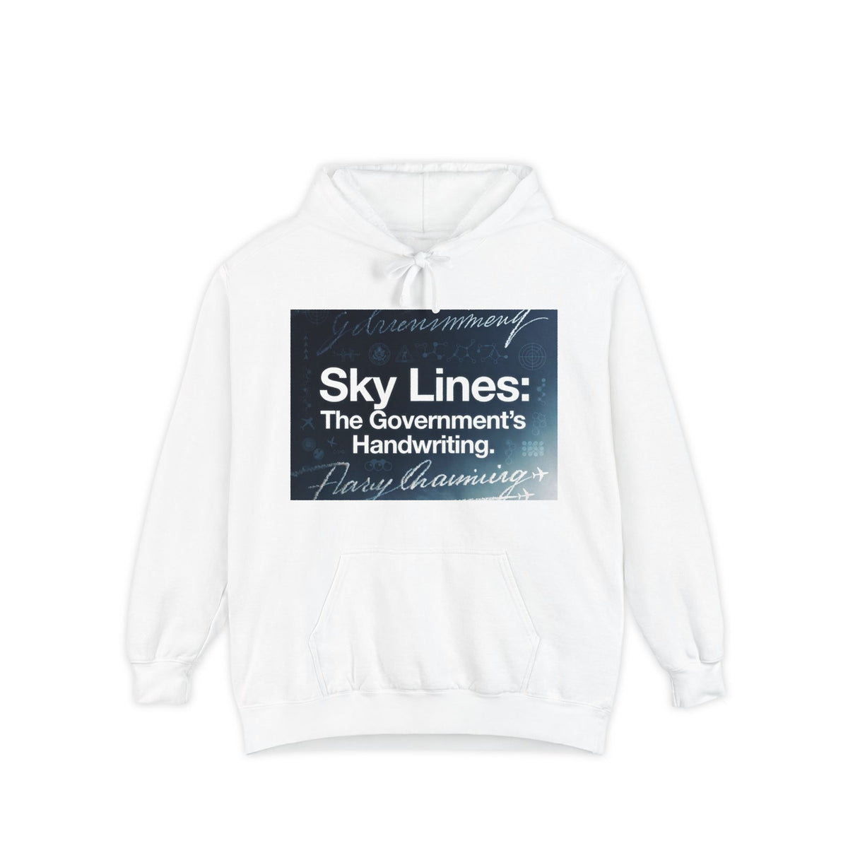 Color: White | Concrete Jungle Royalty | Garment-Dyed Hoodie — AttitudeShirts