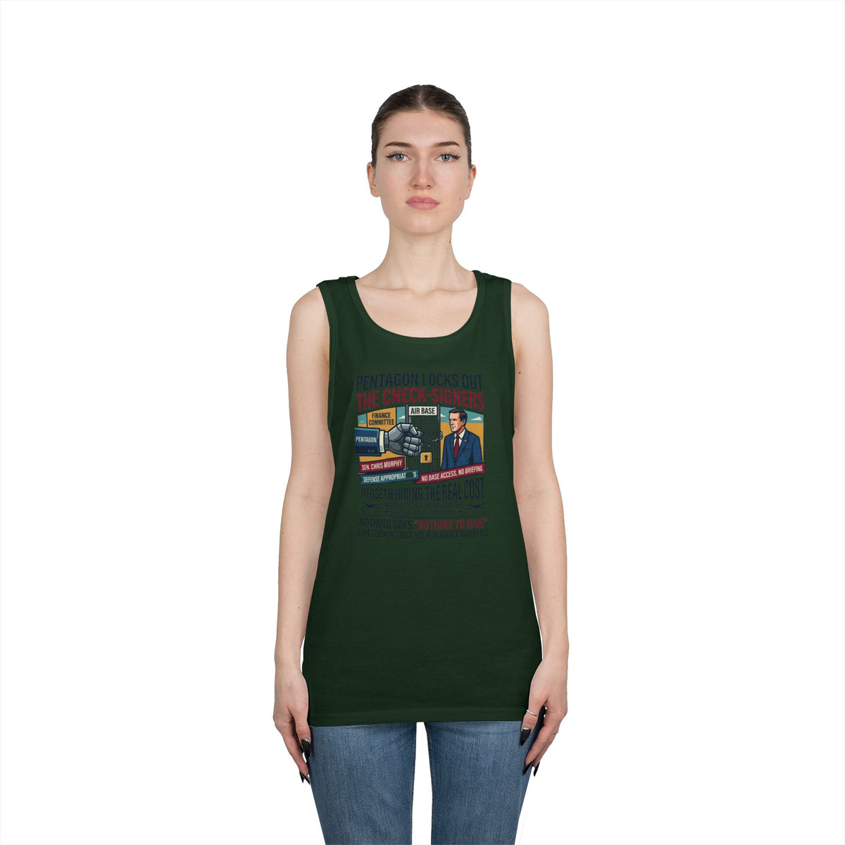 "Pentagon Locks Out The Check Signers" Tank Top