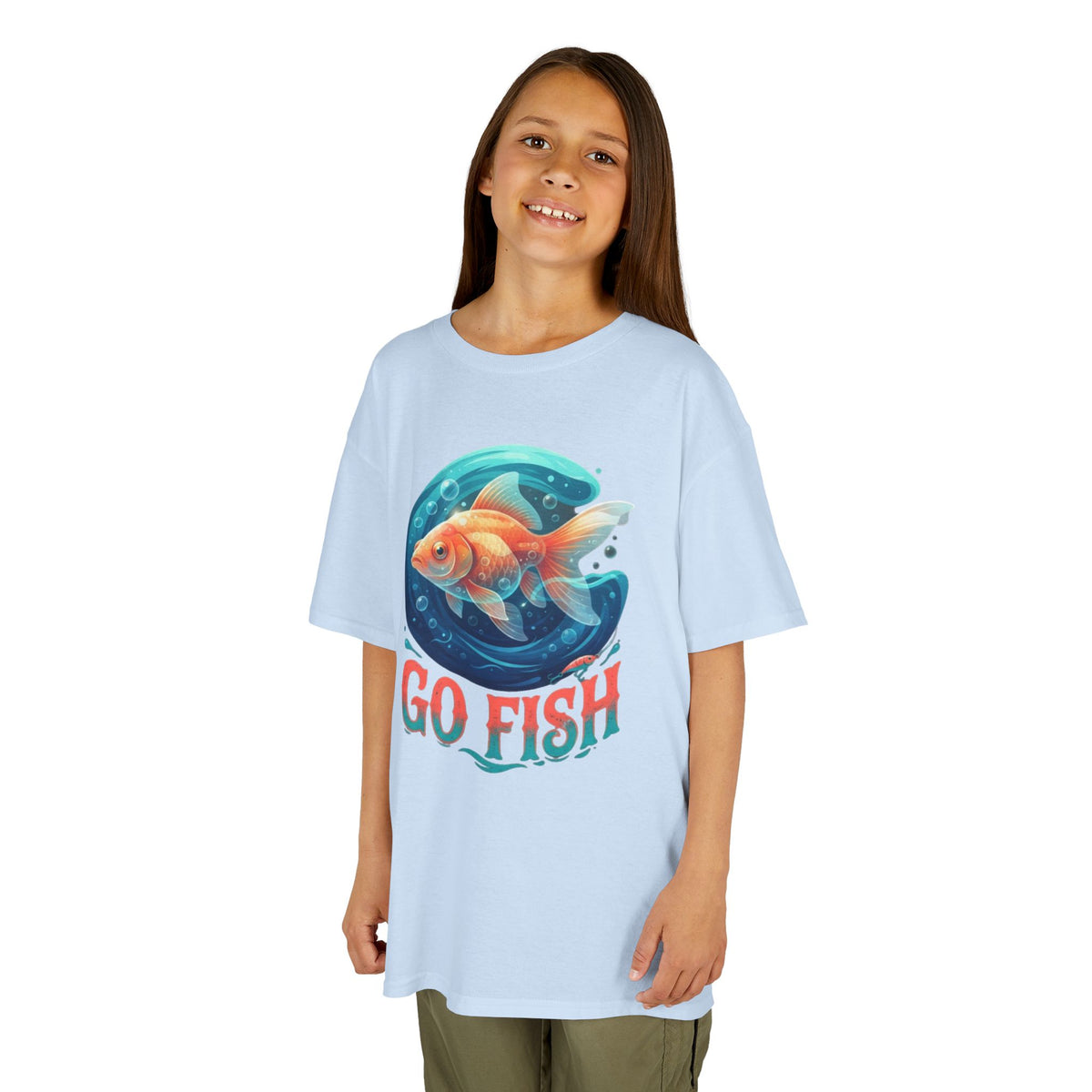 Color: Light Blue | Go Fish Kids Tee