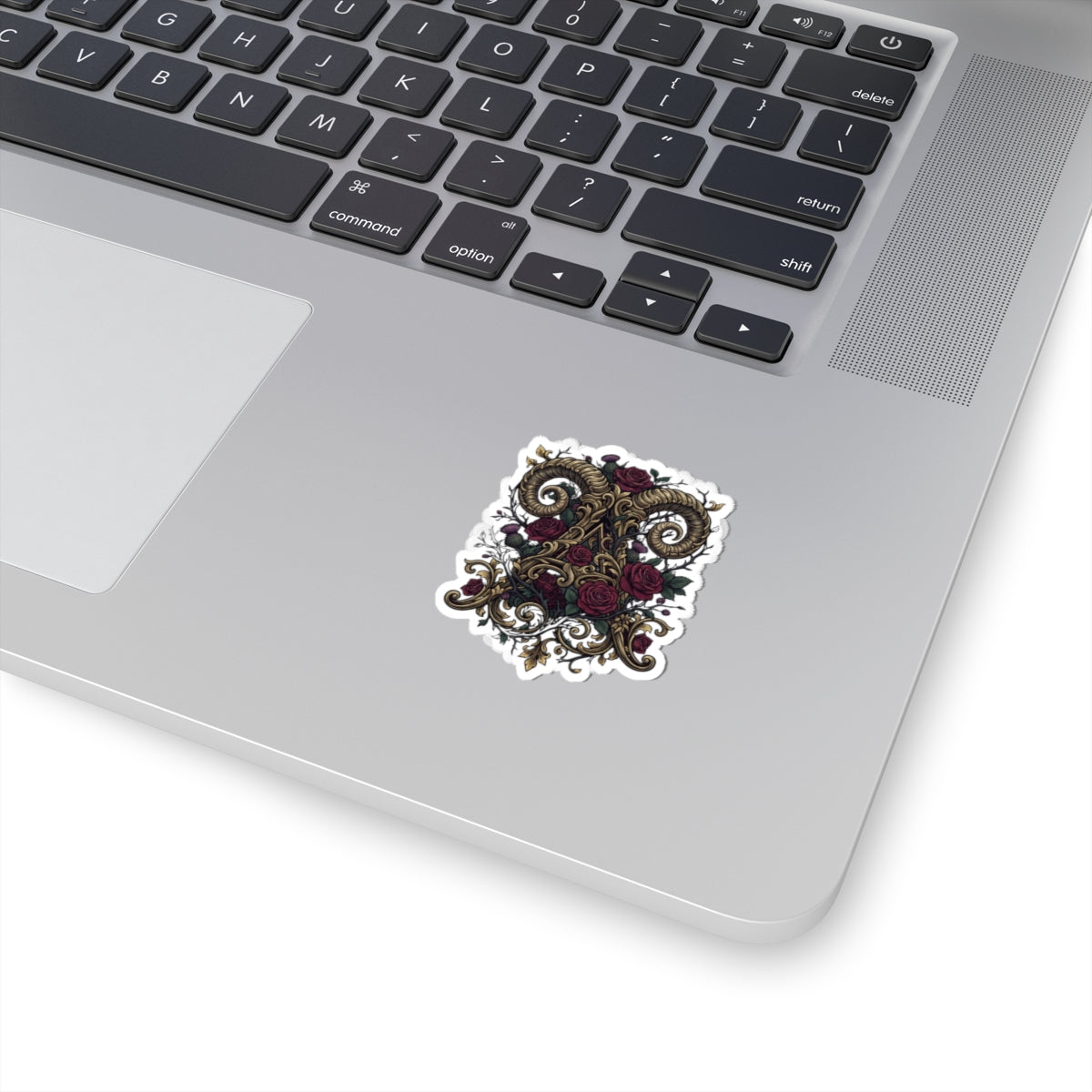 "Floral Monogram Aries" Sticker — Main