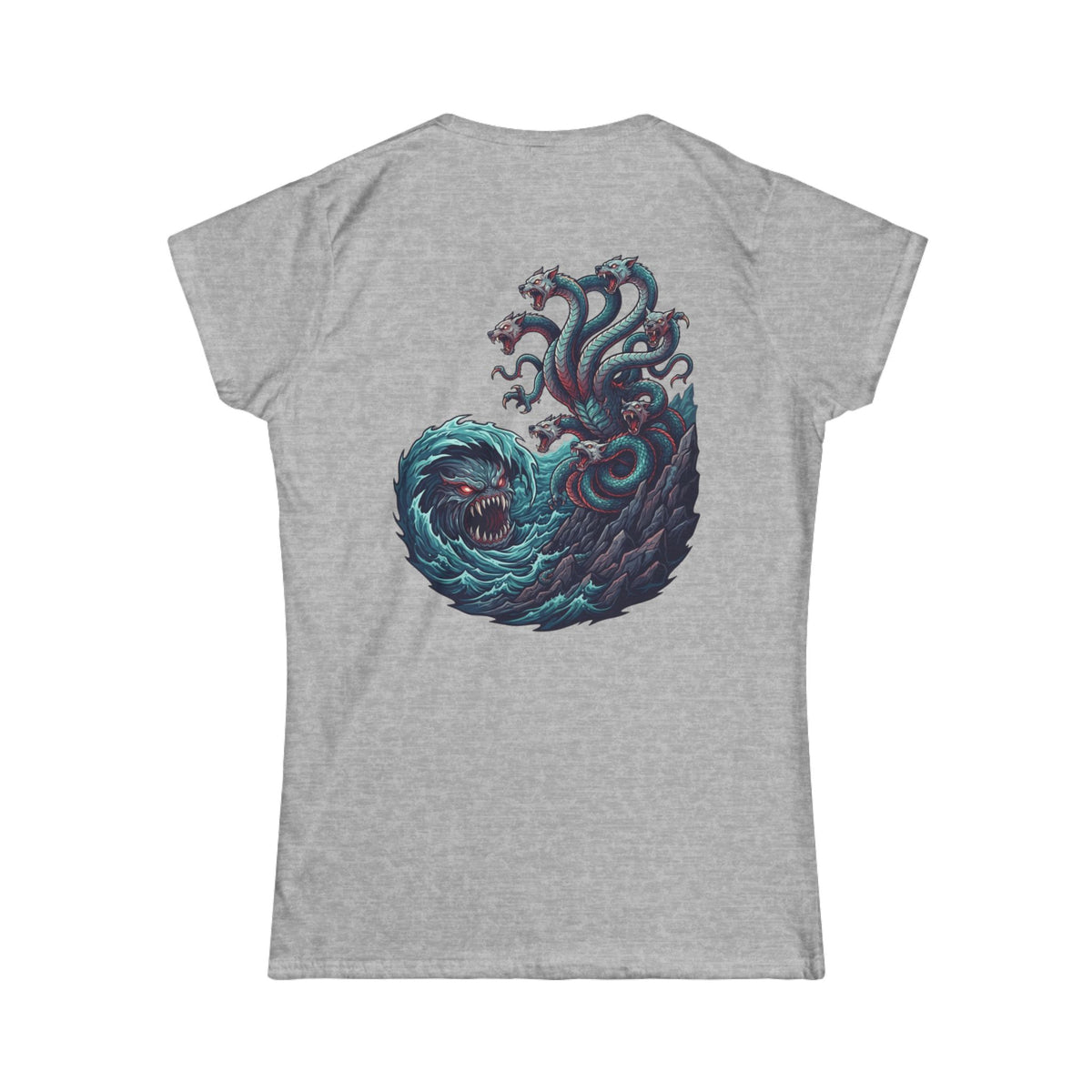 Color: Sport Grey | Charybdis and Scylla (Greek Mythology) Women's Tee