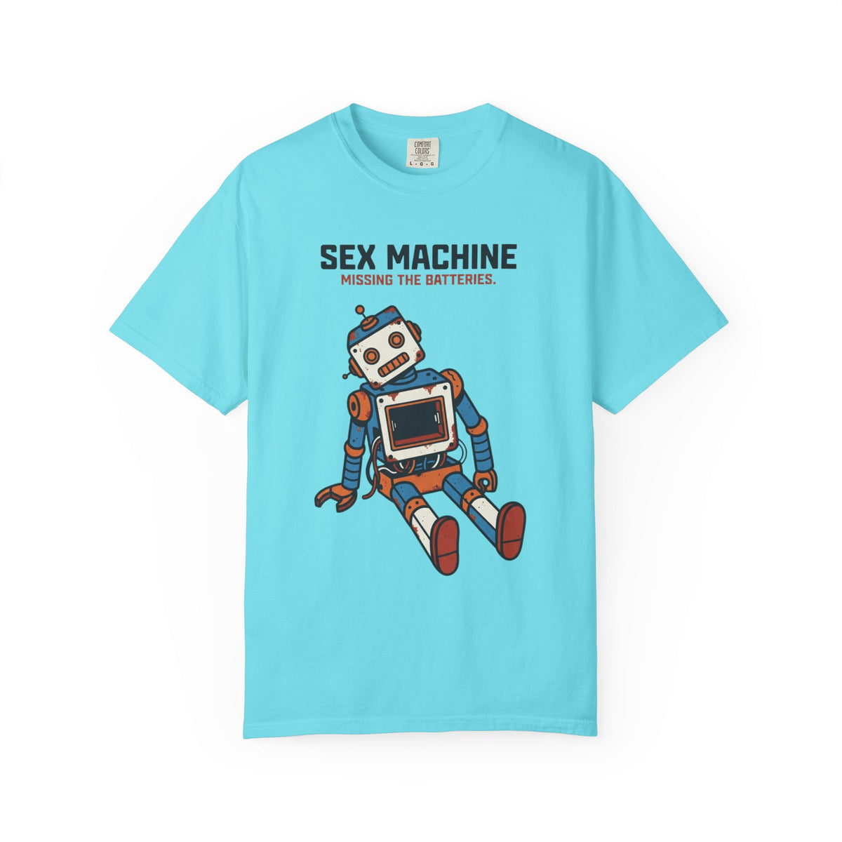 Color: Lagoon Blue | Sex Machine Unisex Garment-Dyed Tee