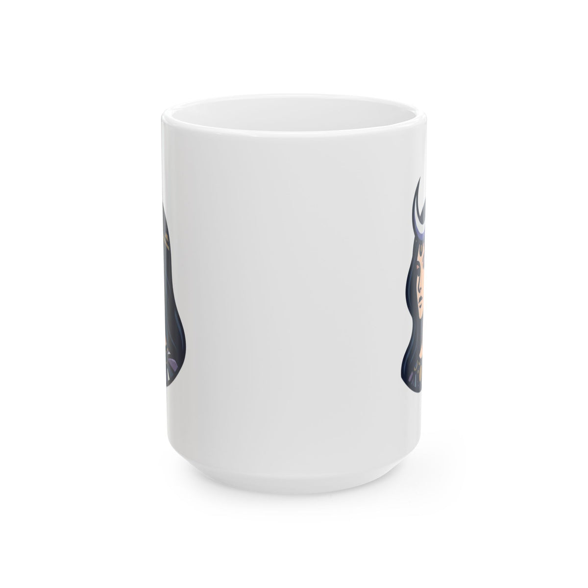 "The Cosmic Tarot (High Priestess)" White Ceramic Mug — Graphic