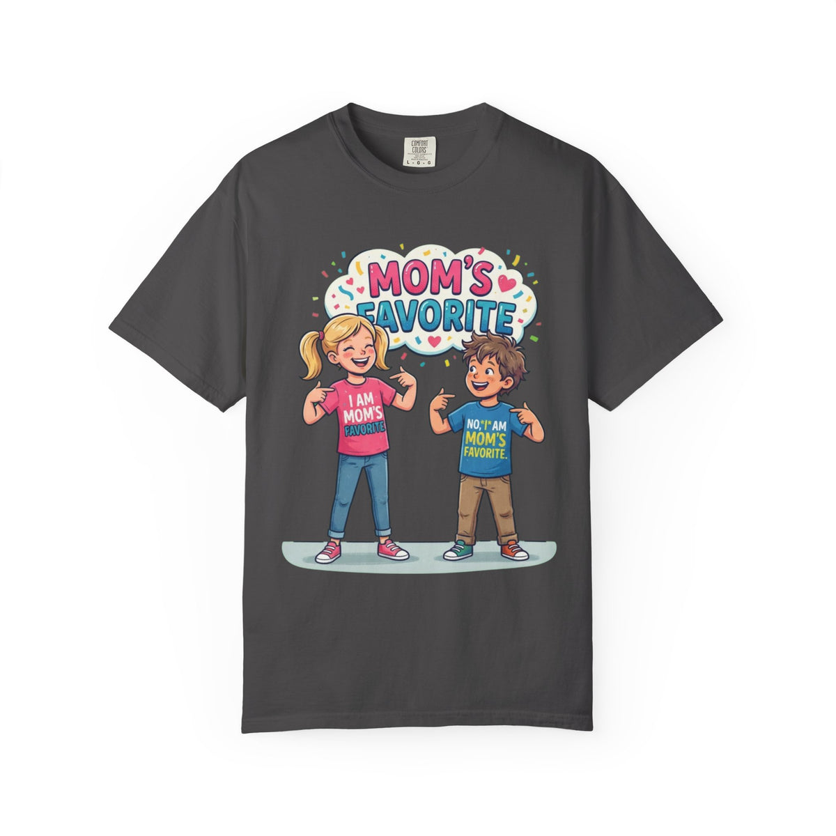 Color: Graphite | Mom's Favorite Unisex Garment-Dyed Tee