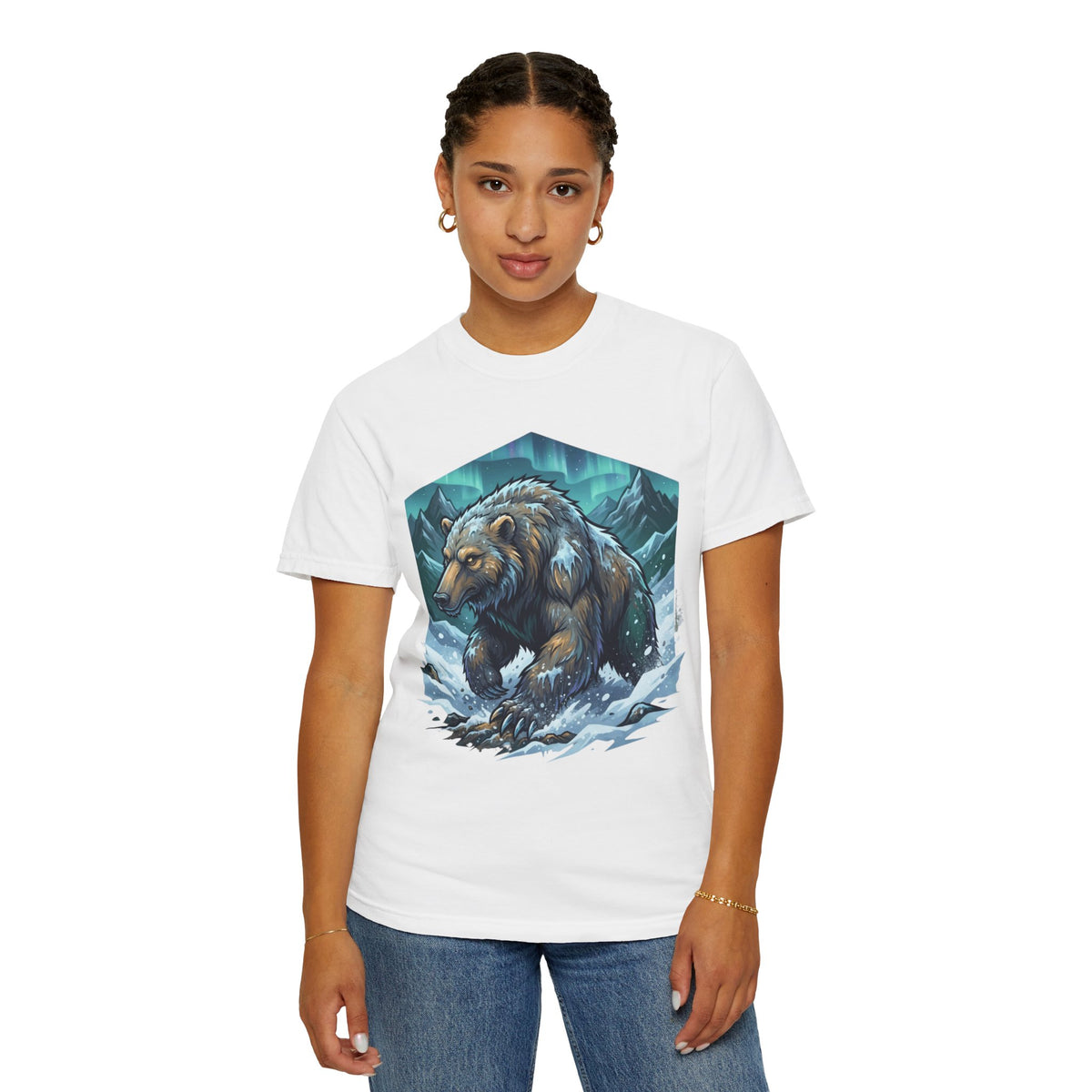 Color: White | Alioat (Siberian Folklore) Unisex Garment-Dyed Tee