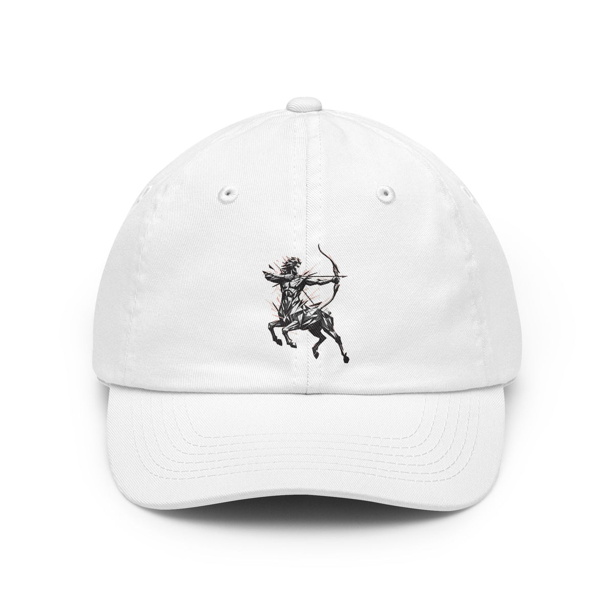 Color: White | Sagittarius The Archer Centaur Dad Hat — Graphic