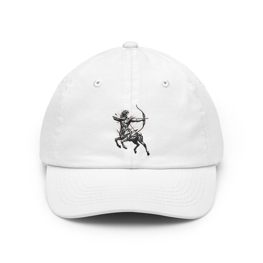 Color: White | Sagittarius The Archer Centaur Dad Hat — Graphic