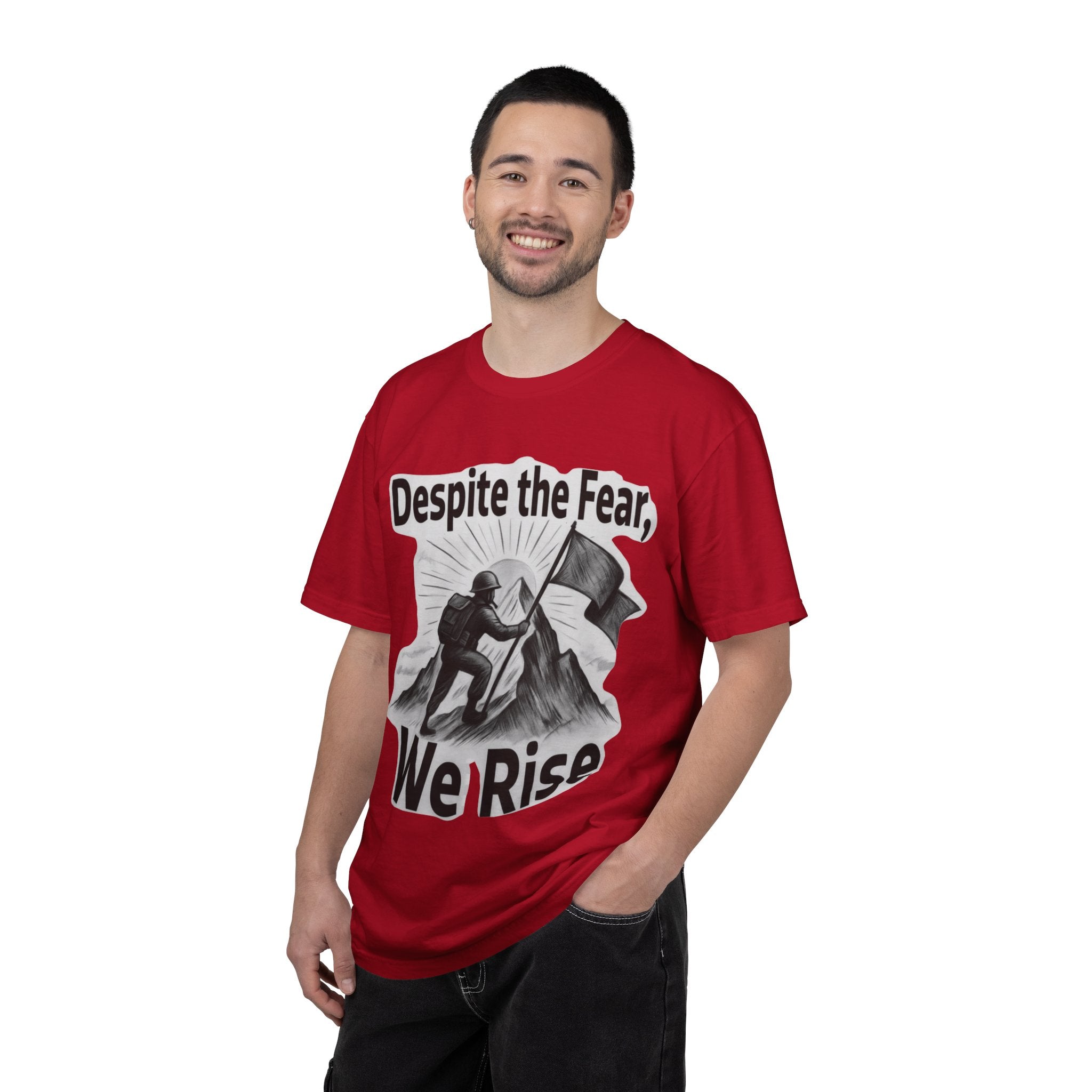 "Despite Fear We Rise" Unisex Garment-Dyed T-shirt