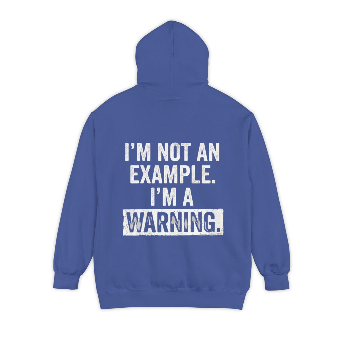 Color: Flo Blue | I'm Not An Example Garment-Dyed Hoodie