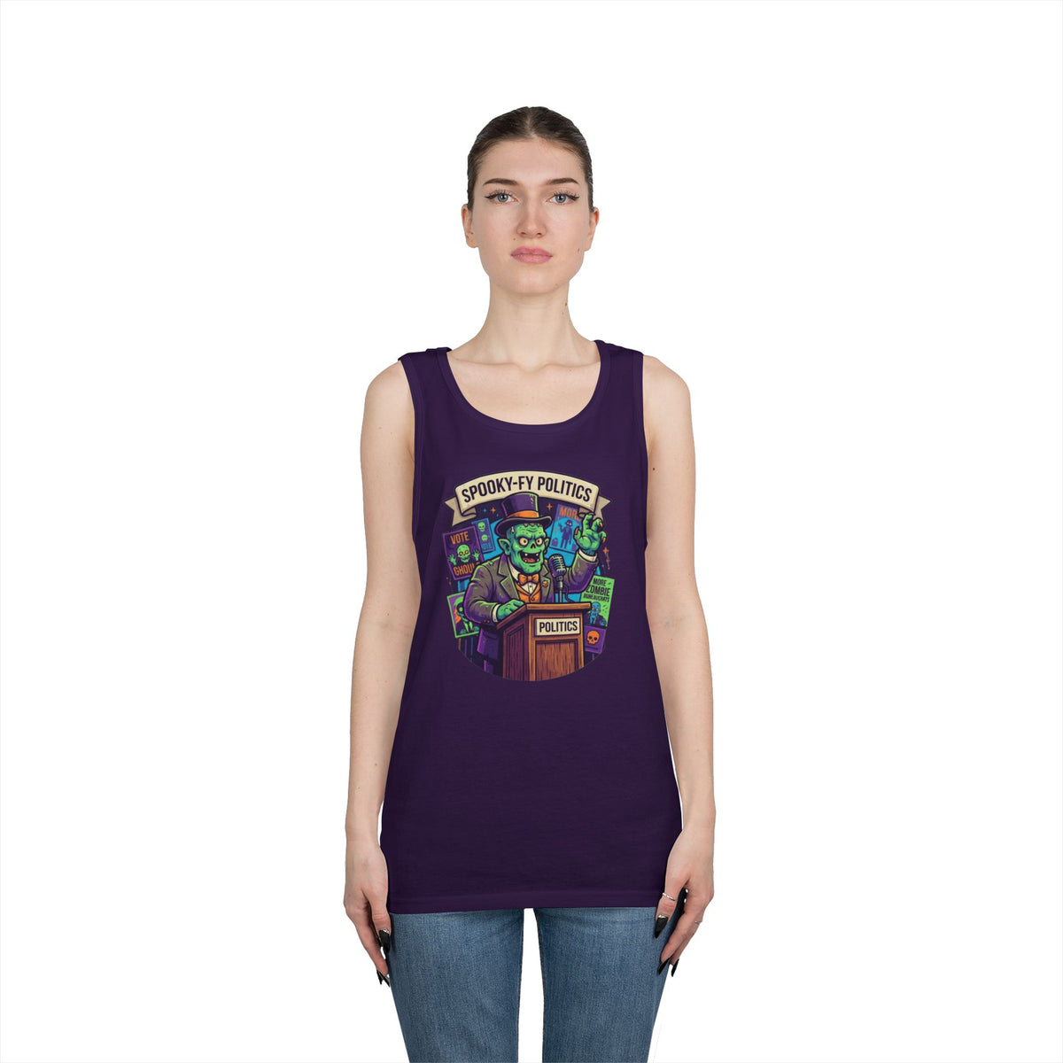 Color: Purple | Spooky-Fy Politics Tank Top