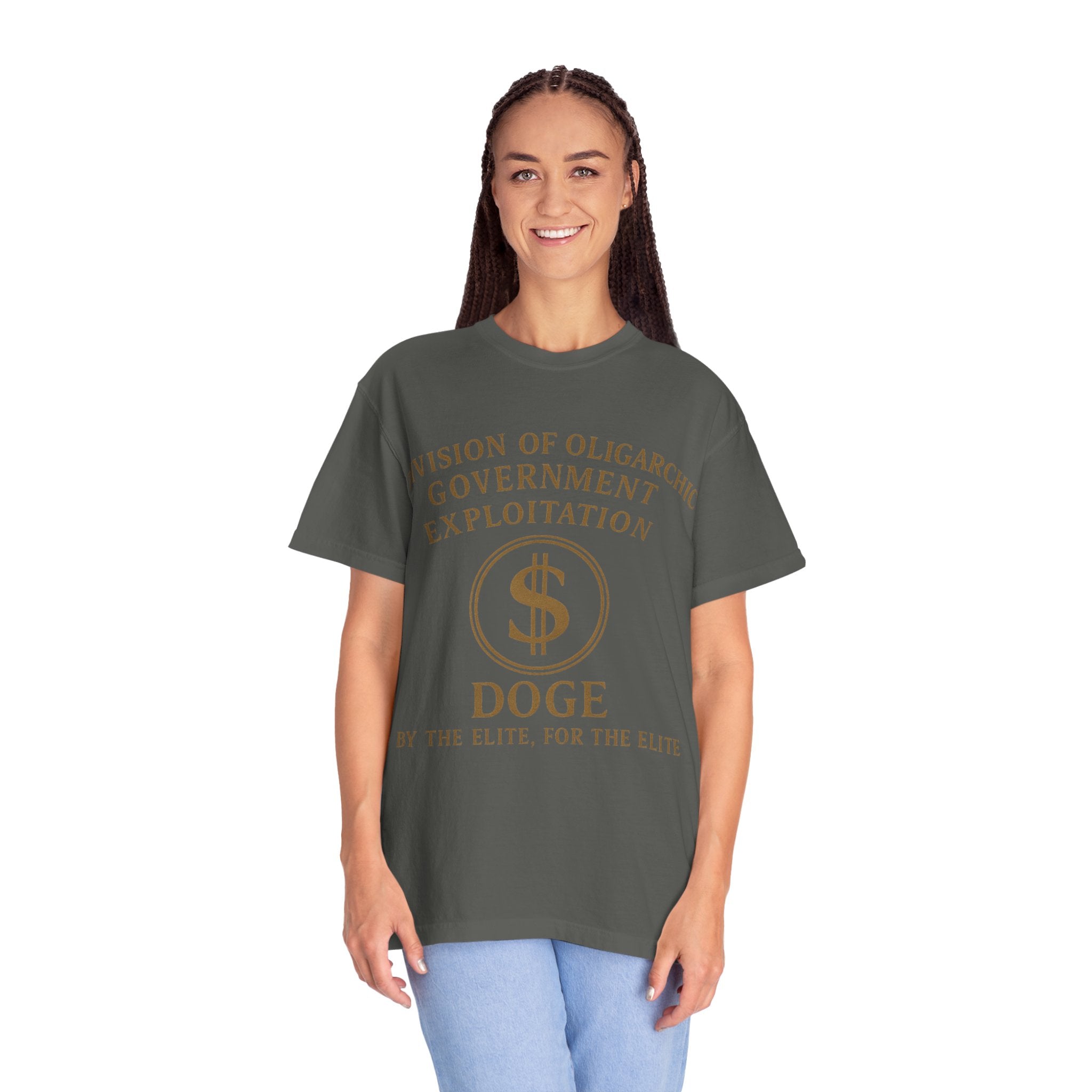 "DOGE—By the Elite, For the Elite" Unisex Garment-Dyed T-shirt