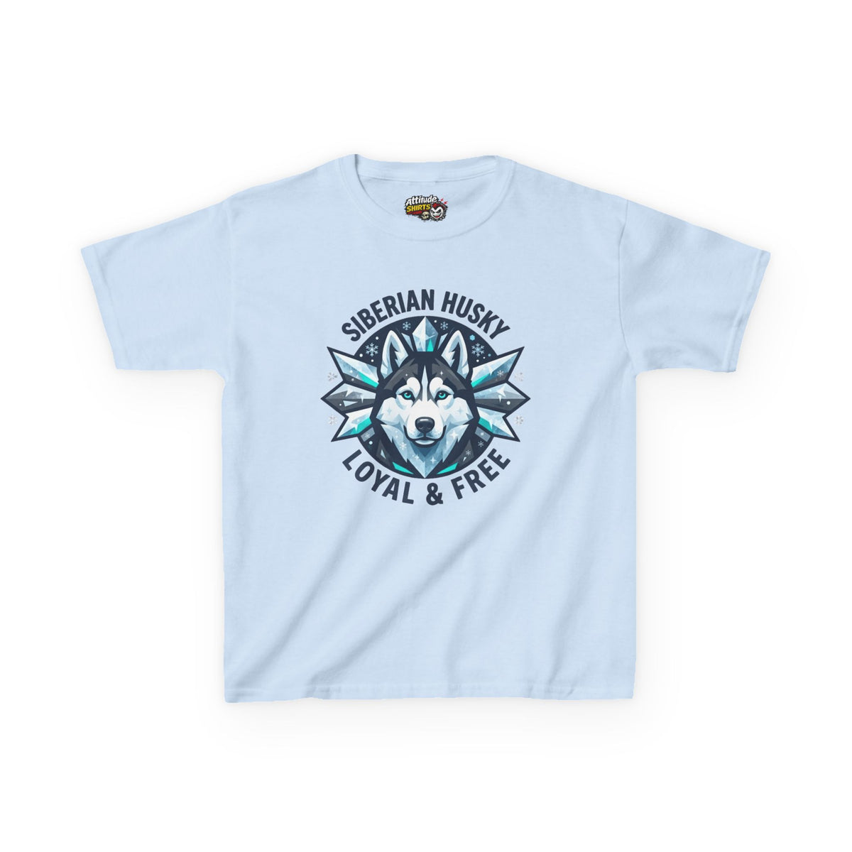 "Siberian Husky Loyal & Free" Kids Tee