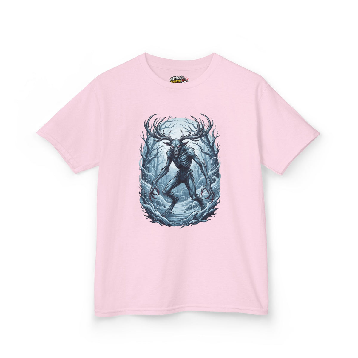 Color: Light Pink | Wendigo (Algonquian Folklore) Kids Tee