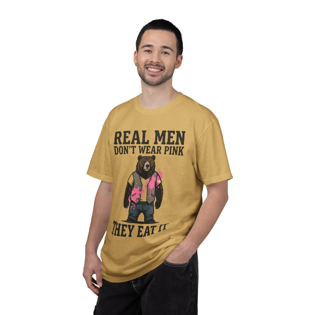 "Real Men Eat Pink" Unisex Garment-Dyed Tee