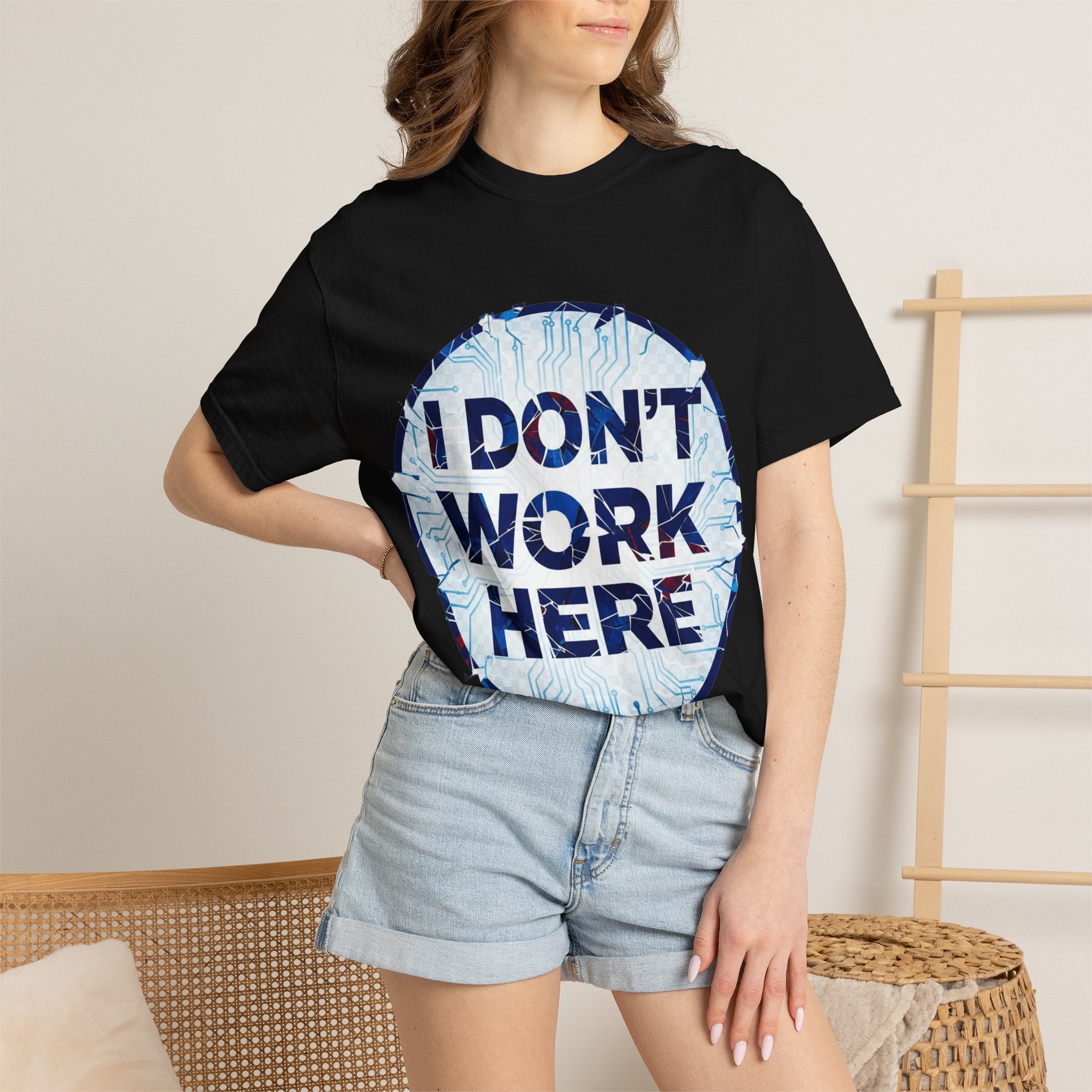 “I Don’t Work Here” Unisex Garment-Dyed T-shirt