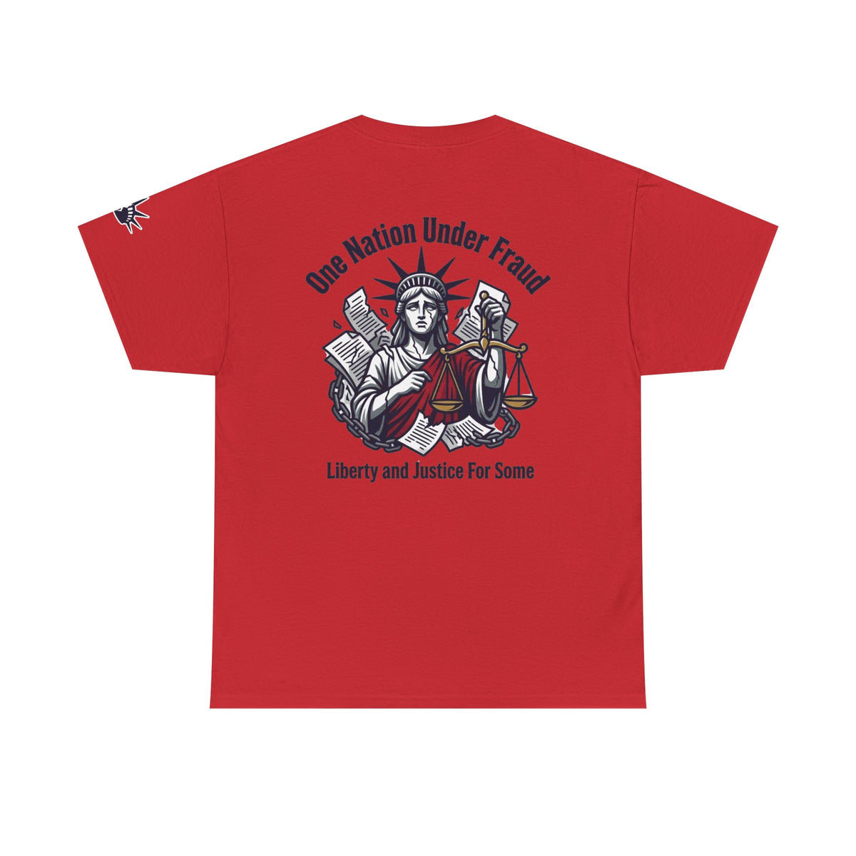 Color: Red | One Nation Under Fraud Premium Graphic Tee