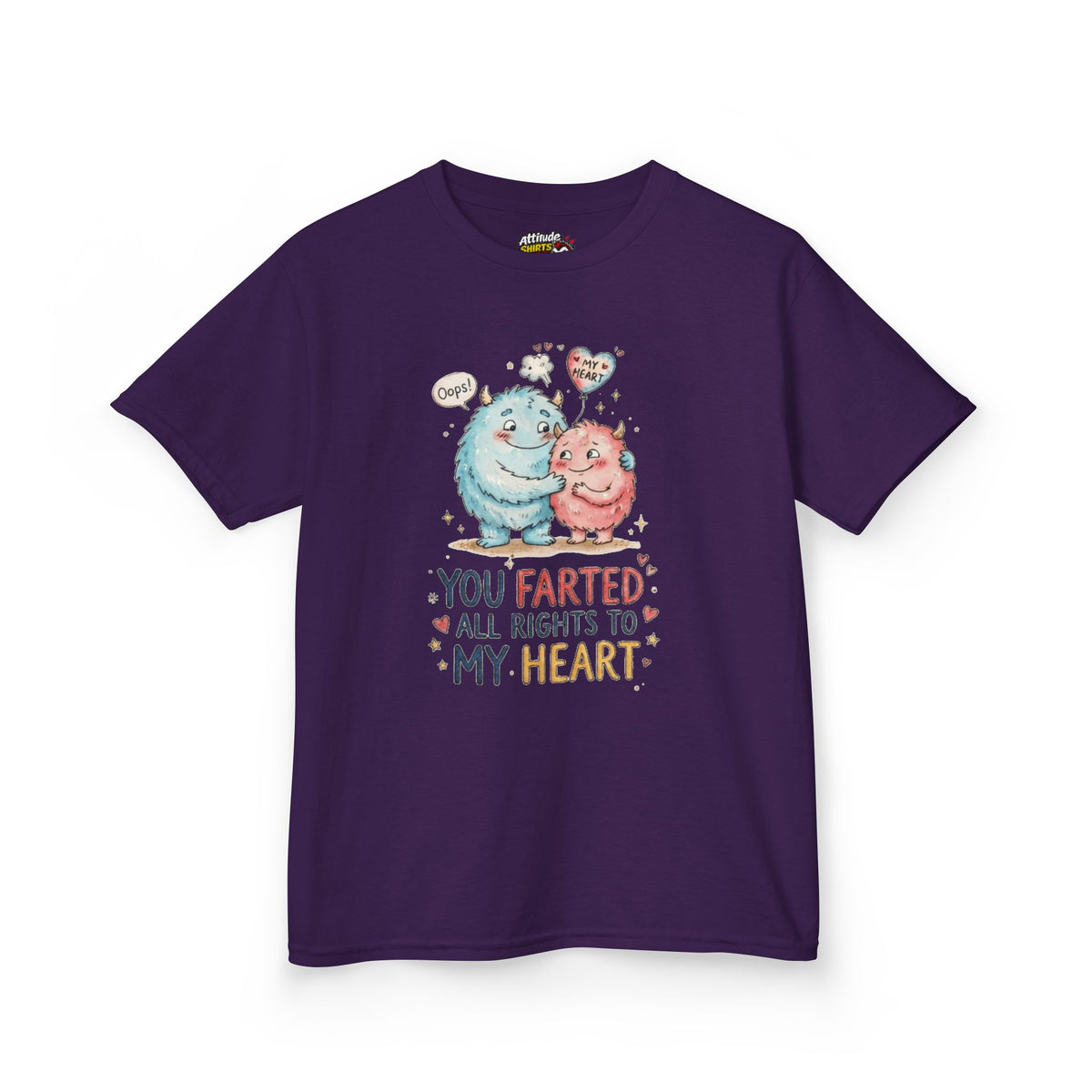 "You Farted All Rights To My Heart" Kids Tee