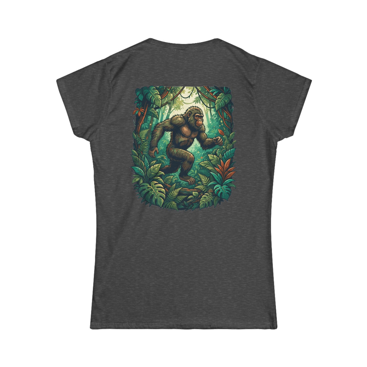 Color: Dark Heather | The Bukit Timah Monkey Man (Singapore) Women's Tee
