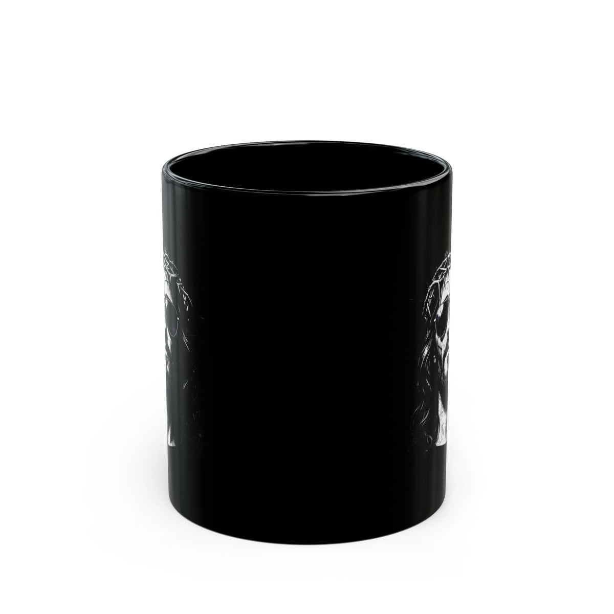 "Good Book Series - Son of A Virgin" Black Ceramic Mug — Graphic