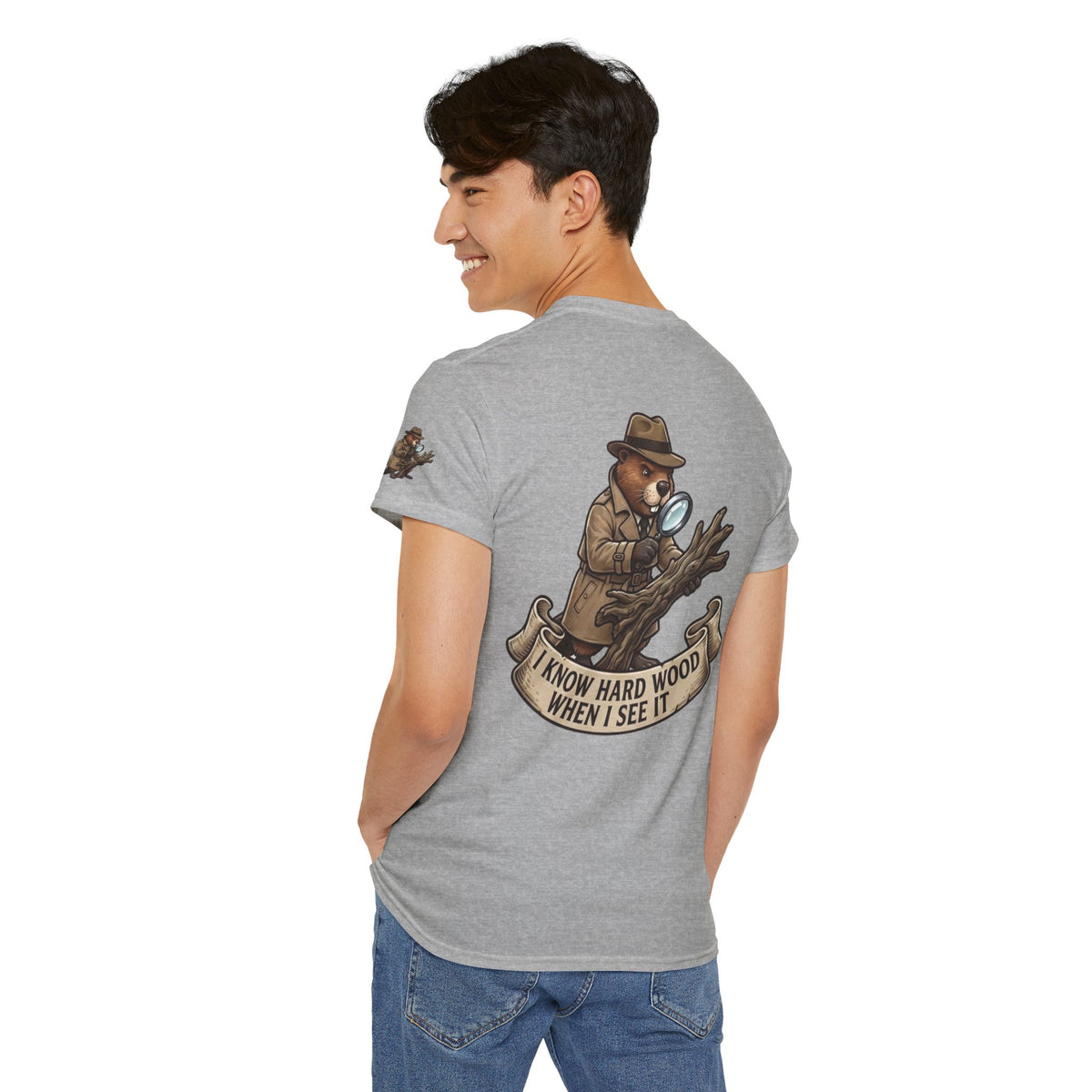 Color: Sport Grey | I Know Hard Wood Premium Graphic Tee