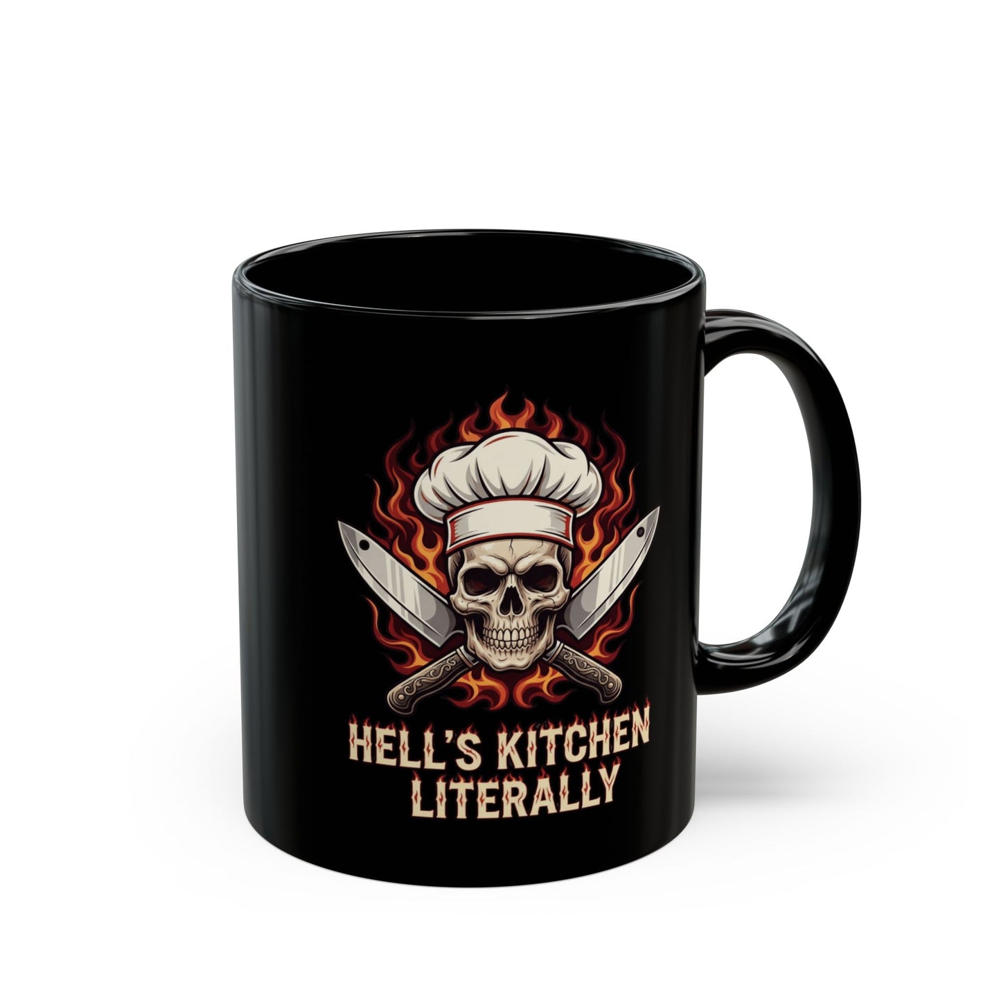"Hell's Kitchen Literally" Black Ceramic Mug