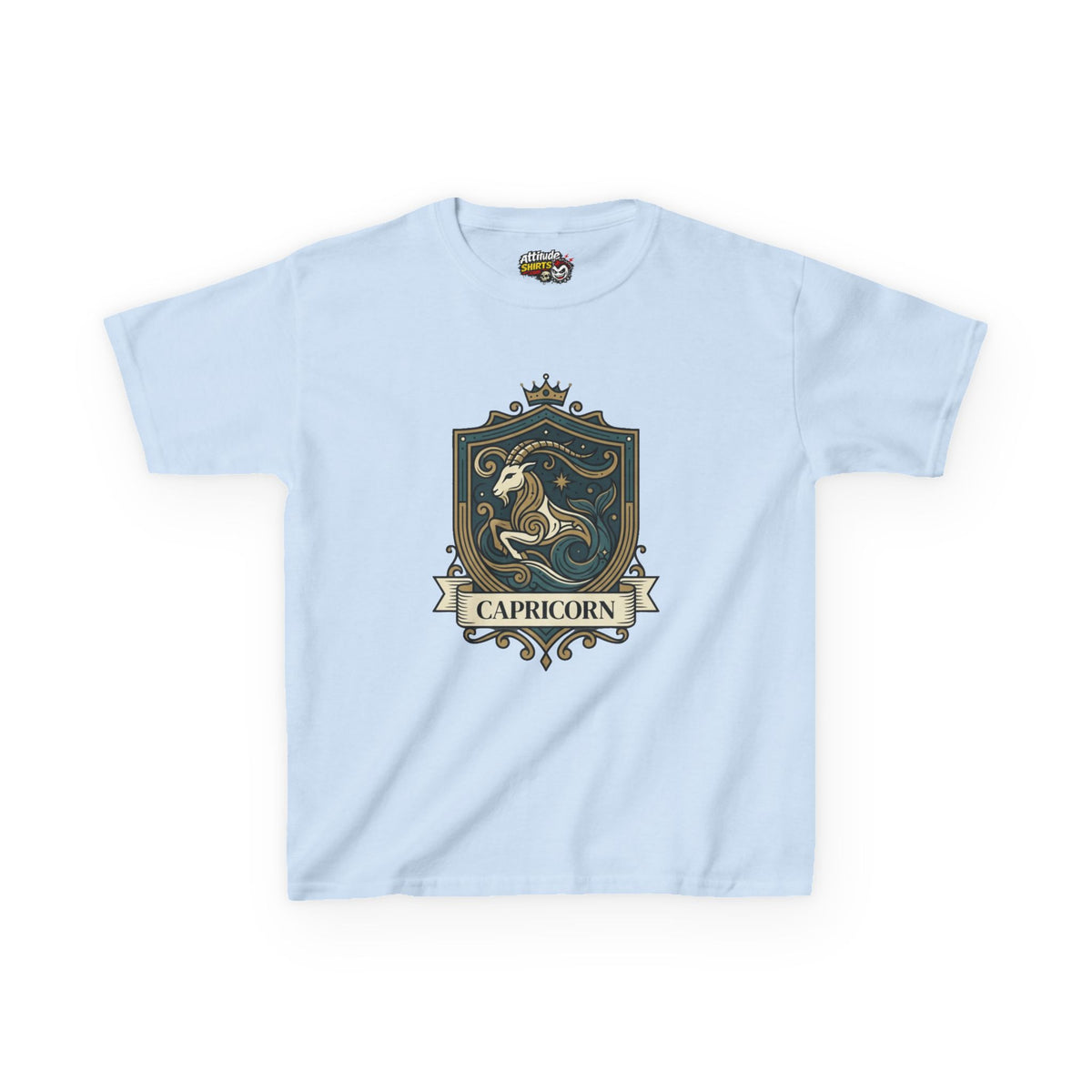 "Capricorn- The Sea-Goat Crest" Kids Tee