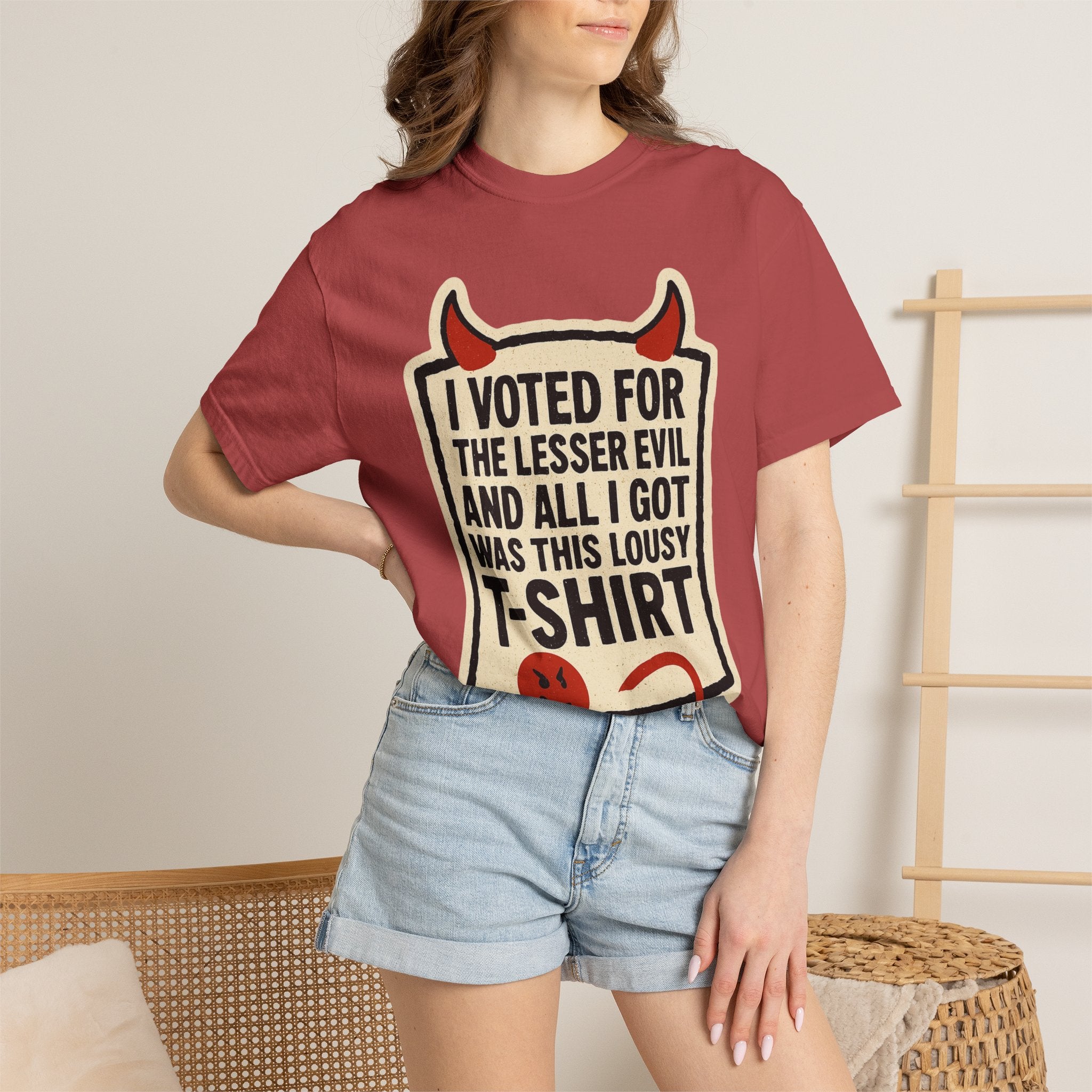 "Lesser Evil" Unisex Garment-Dyed T-shirt