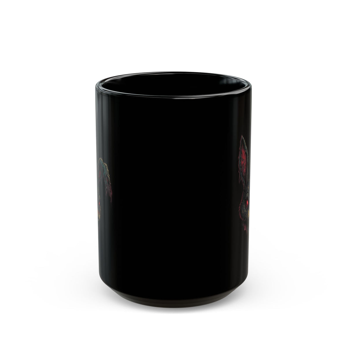 "Zombie Bunny" Black Ceramic Mug — Graphic