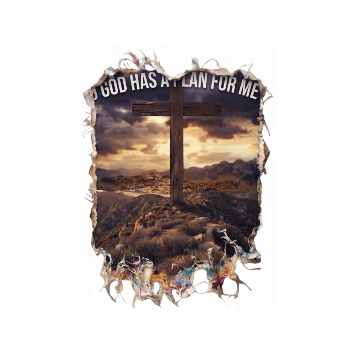 "God Has A Plan For Me" Sticker — Main