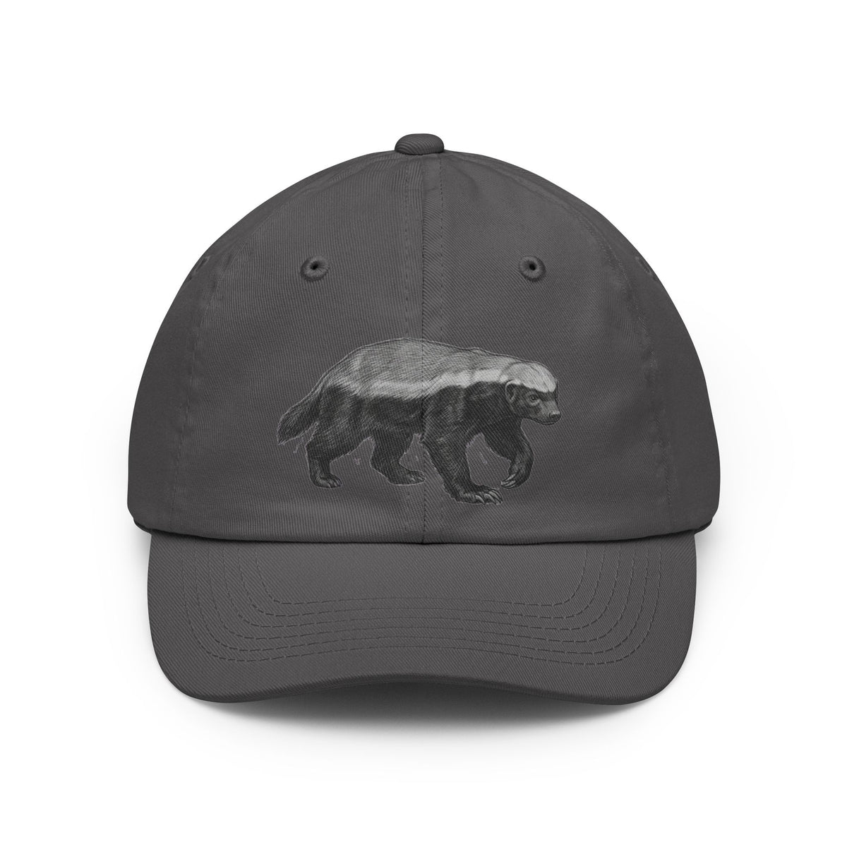 Color: Charcoal | Pencil Sketch Art Honey Badger Dad Hat