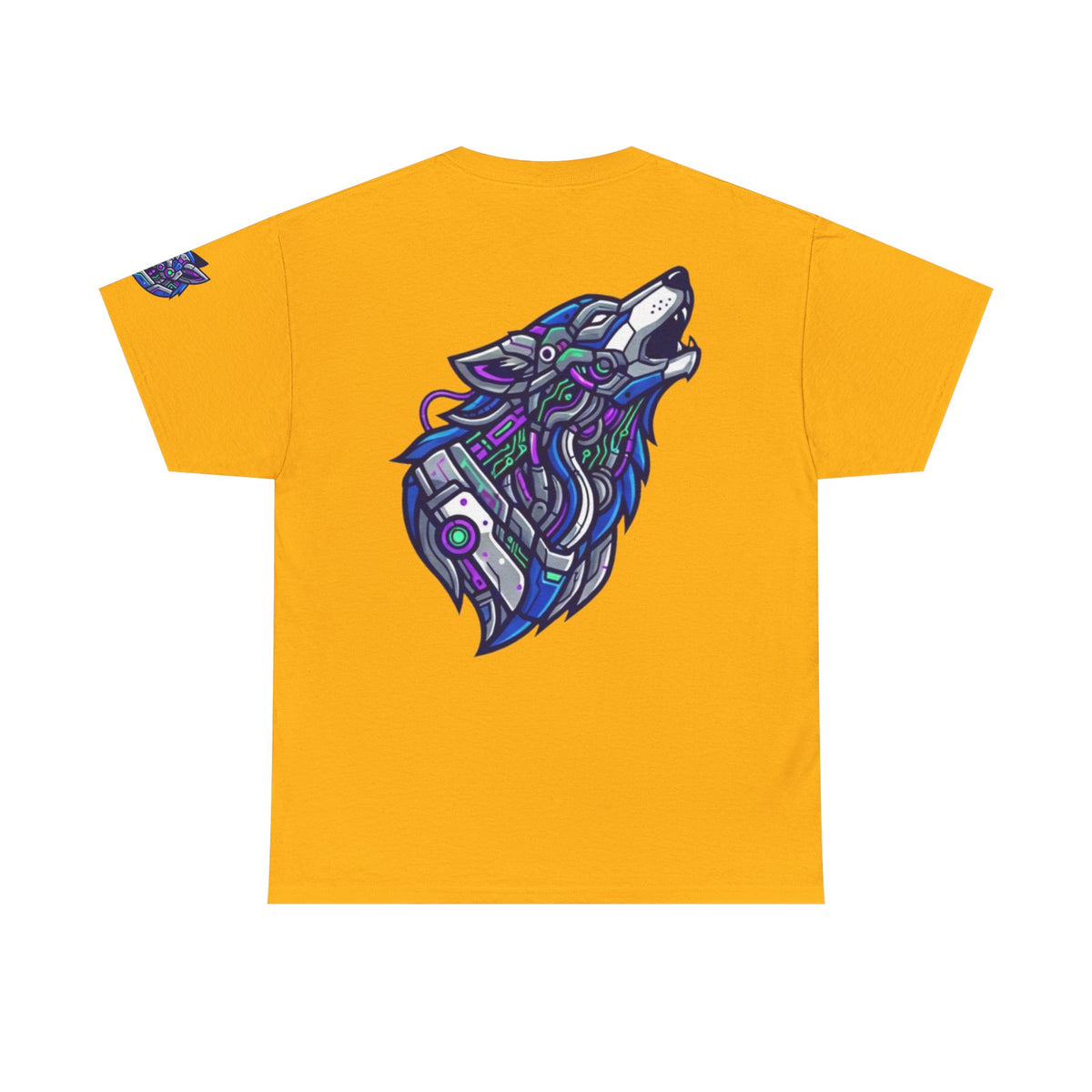 Color: Gold | Cyber Wolf Premium Graphic Tee