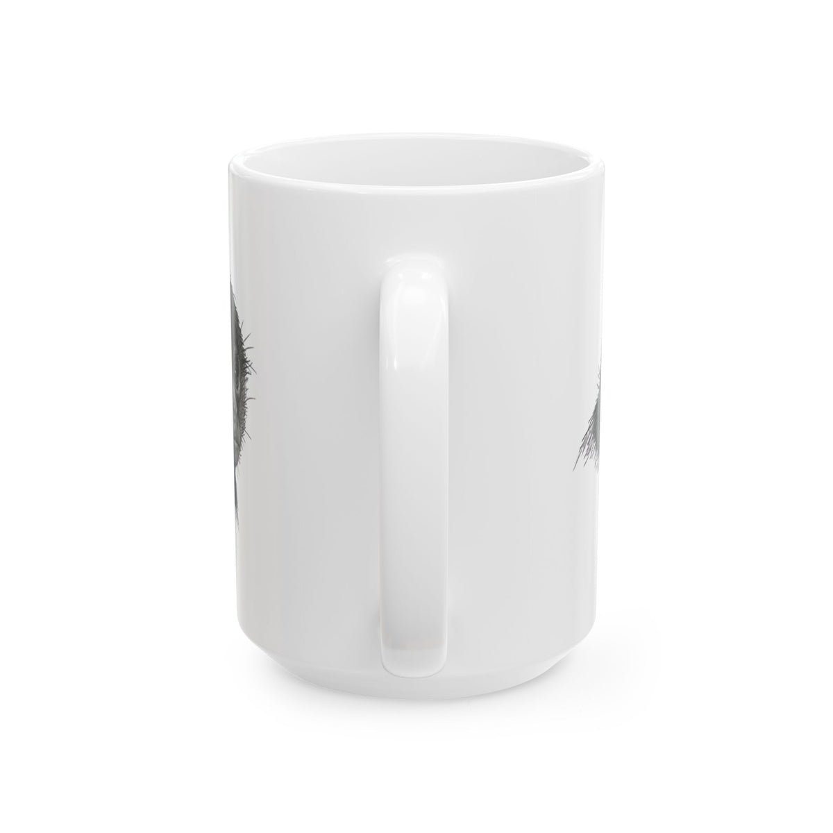 "Pencil Sketch Art Spider Monkey" White Ceramic Mug — Graphic