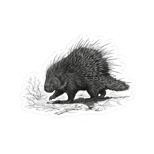 "Pencil Sketch Art Porcupine" Sticker — Main