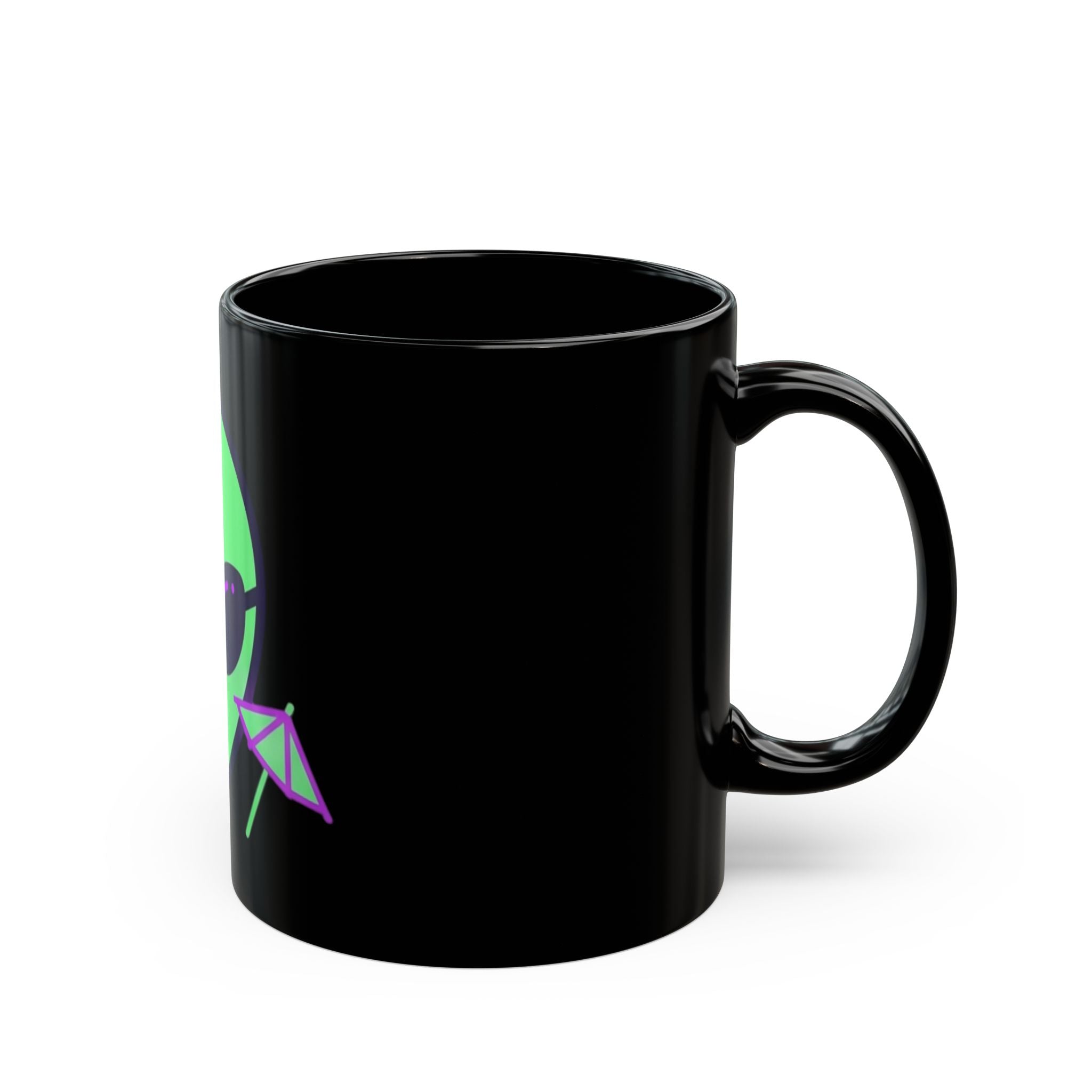 "Drunk Alien" Black Ceramic Mug — Graphic
