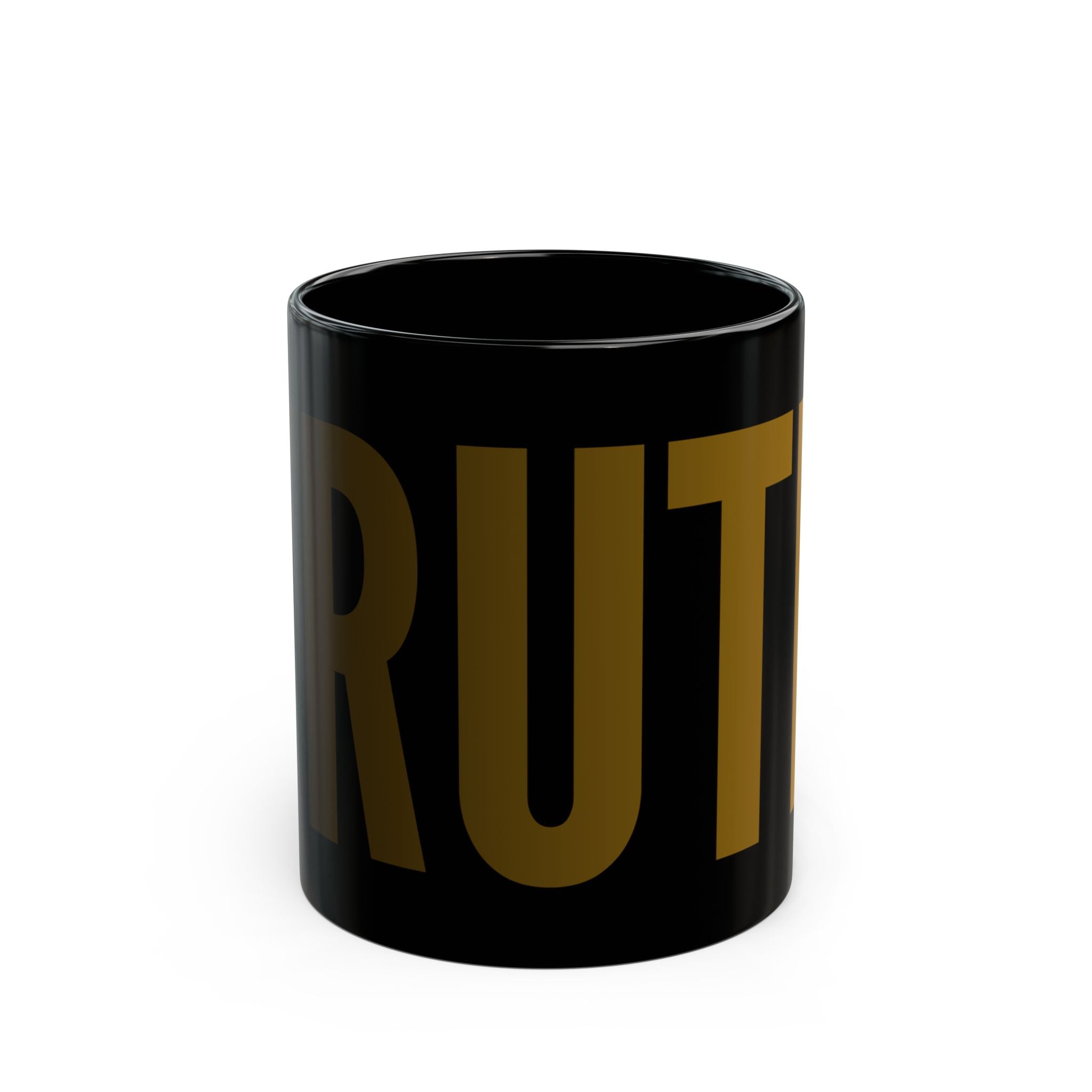 "Trump Honest Truth" Black Ceramic Mug — Graphic
