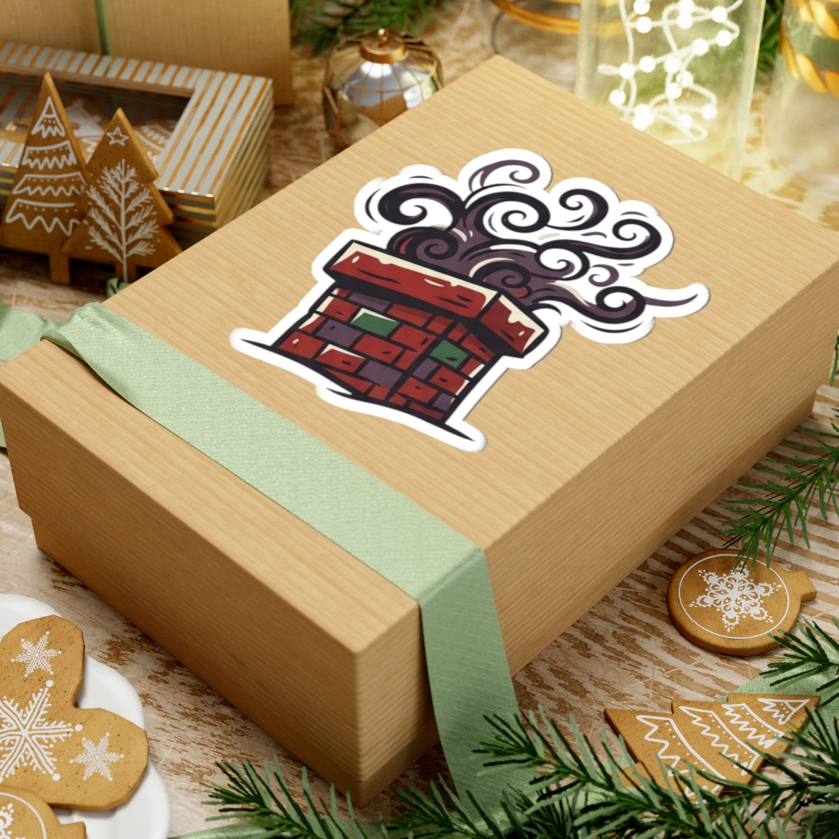 "Up On The Housetop Doing Naughty Stuff" Sticker