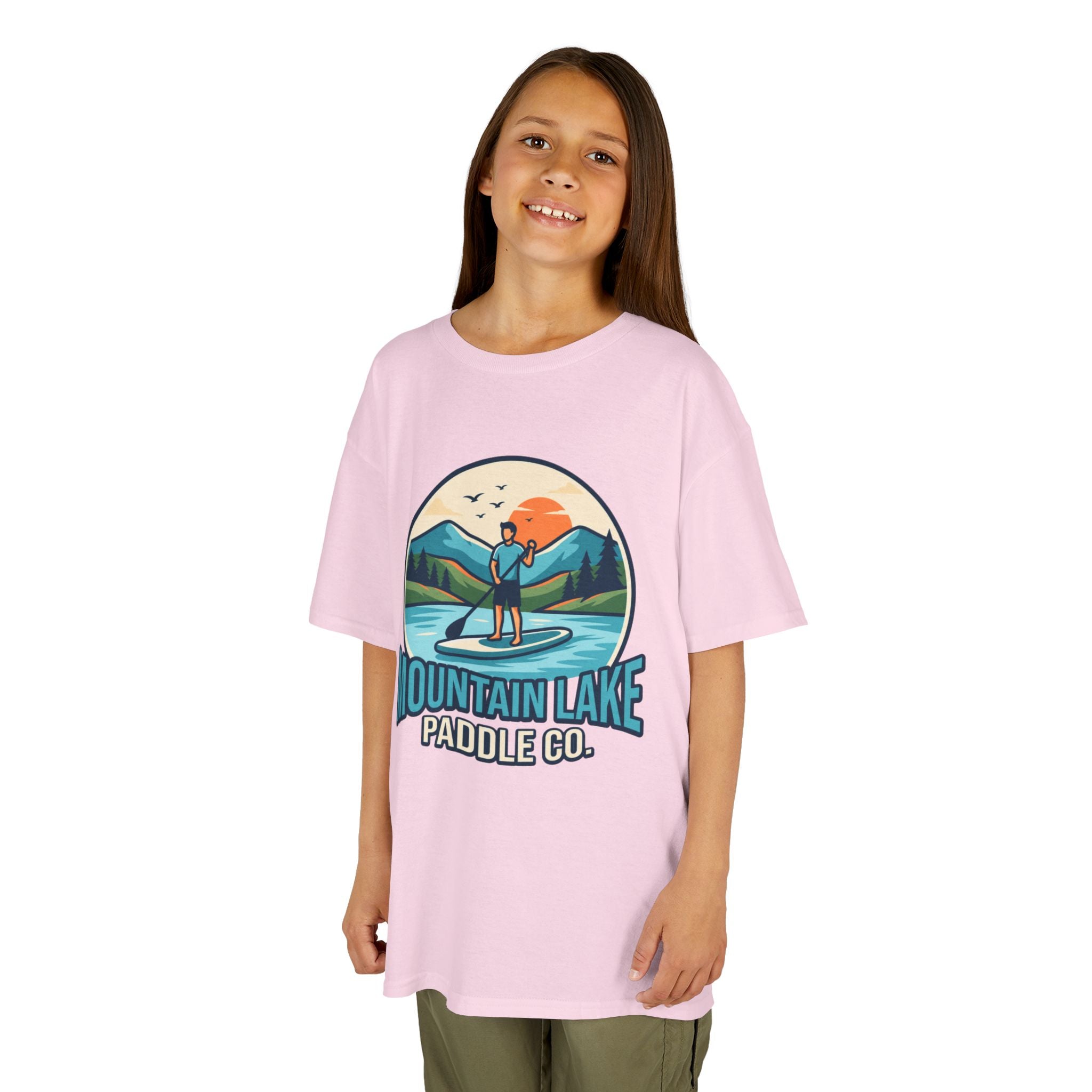 "Mountain Lake Paddle Board" Kids Tee