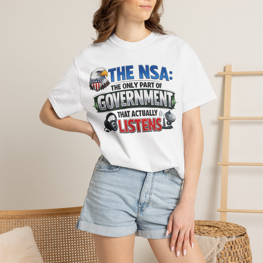 "Finally, Someone Who Cares (Sort Of)" Unisex Garment-Dyed T-shirt