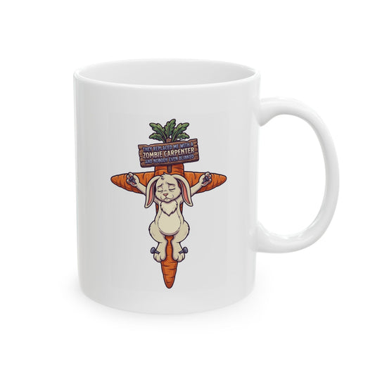 "Zombie Carpenter" White Ceramic Mug